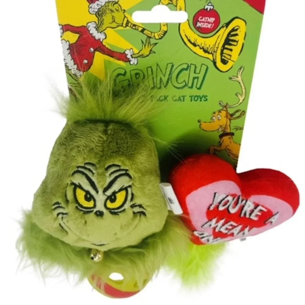 THE GRINCH 3 pack Cat Toys ( Catnip inside)